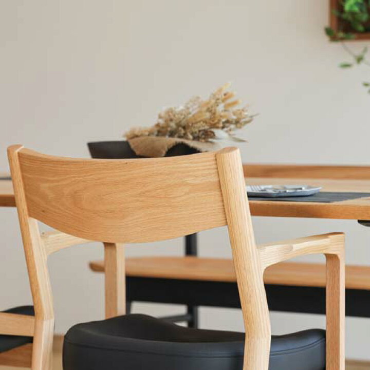 飛騨家具 ibata interior イバタインテリア ritz リッツ アームチェア 張座 国産家具 無垢 ダイニングチェア アームチェア レッドオーク 合成皮革 工房 家具 クラフト