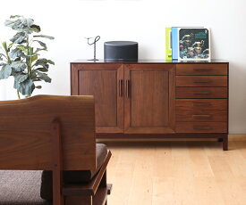 旭川家具 Create Furniture クリエイトファニチャー W&B サイドボード国産家具 無垢 サイドボード ウォールナット