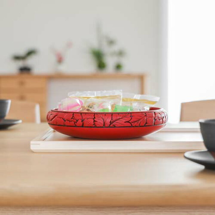 楽天市場】村上木彫堆朱 藤井漆工 鉄鉢菓子器 唐草 伝統工芸品 ボウル 