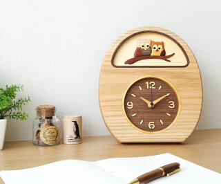 【時計 置き型 木製】旭川クラフト 工房 ペッカー MKタモ掛置時計