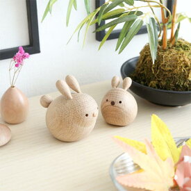 旭川クラフト K-WOOD K-ウッド ゆらゆらうさぎ 国産クラフト 木製 オブジェ 北海道ナラ ウォールナット