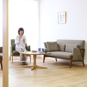 旭川家具 MIYATA 宮田産業 ASH アッシュ 国産家具 無垢 ソファ 北海道タモ 布地