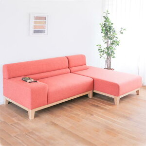 旭川家具 MIYATA 宮田産業 FACADE ファザード 国産家具 無垢 カウチソファ 北海道ナラ 布地 合成皮革