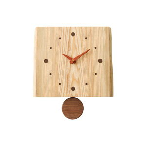 旭川クラフト Pecker 工房ペッカー F12 耳付振り子時計 国産クラフト 木製 掛け時計