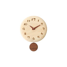 旭川クラフト Pecker 工房ペッカー F35,36 丸型振り子時計 国産クラフト 木製 掛け時計