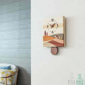 旭川クラフト Pecker 工房ペッカー 絆時計 振り子 風景 国産クラフト 掛け時計