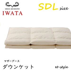 イワタ ダウンケット SDL マザーグース90% セミダブル DE-KS89-222 掛け寝具 ふとん 日干し 水洗い ベッド 羽毛布団 IWATA