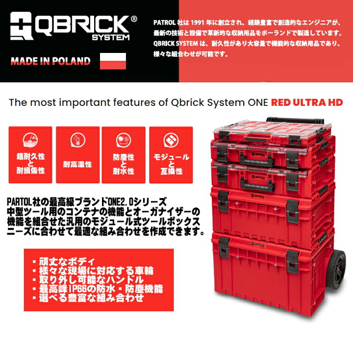 楽天市場】PATROL QBRICK ONE 2.0 ORGANIZERS Box Plus 2.0 赤 