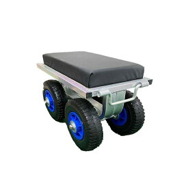シンセイ SHINSEI アルミカート TC1024 農作業用カート 苗植え付け 除草作業 アルミ製 軽量 クッション付き タイヤ幅調整 ノーパンクタイヤ 2台セット 4台セット