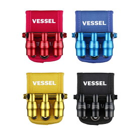 VESSEL (ベッセル) 限定 クイックキャッチャー3連ホルダー QB-10B3 赤 QB-10B3RR / 青 QB-10B3BB / 黄 QB-10B3YY / 黒 QB-10B3KK 限定色 フルカラー仕様