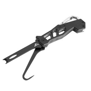 イカシメ エギング 絞めナイフ ギャフ カンナ直し 3in1ツール ステンレス製 G10ハンドル イカ釣り 捌く カラビナ付き 折りたたみ式 持ち運び便利