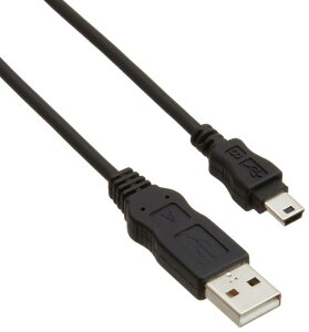 �G���R�� USB�P�[�u�� miniB USB2.0 (USB A �I�X to miniB �I�X) RoHS�w�ߏ��� 2m �u���b�N USB-EM520
