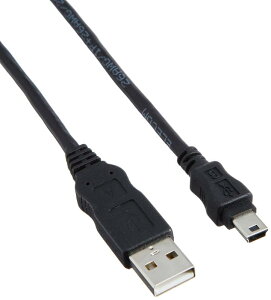 �G���R�� USB�P�[�u�� miniB USB2.0 (USB A �I�X to miniB �I�X) RoHS�w�ߏ��� 5m �u���b�N USB-EM550