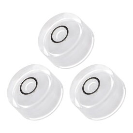3個セットの小さな円形バブル水準器 直径18mm 厚さ9mm トラベルトレーラー用のミニラウンドRVレベル調整ツール ホワイト