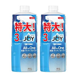 ジョイ まとめ買い オールインワン 泡スプレー 食器用洗剤 微香 詰め替え 3回分 690mL × 2個