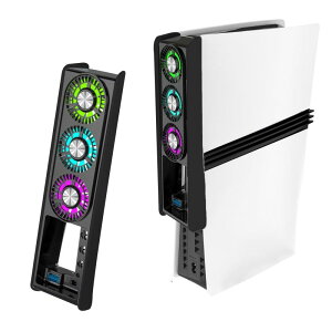 PS5 pro�p ��p�t�@���V�^PS5 slim/PS5 Pro�Ή� PS5�X�����p ��p�t�@�� �������x���o 3�i�K�������� LED���C�g USB 3.0�t�� �ᑛ���������x���o �}����p ���M �M�΍� �v���X�e5�X�����p �f�B�X