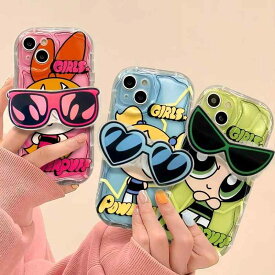 iPhone15Promax 用ケース スマホケース パワーパフガールズ カートゥーン ストラップホール付き おしゃれ 可愛い 薄型 軽量 創意 tpu 大人可愛い 全面保護 耐衝撃 擦り傷防止 保護ケースカ