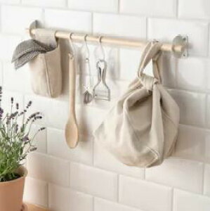 IKEA イケア NEREBY ネレビ レール バーチ 60cm 壁掛け 収納 小物入れ ラック 組み合わせ DIY キッチン リビング デスク