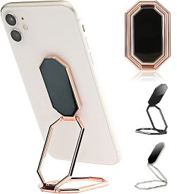 スマホスタンド 折り畳みスタンド スマホリング ホールドリング 360°回転 角度調整 磁石に対応 バンカーリング おしゃれ 上品 高級感 スマホ スタンド 落下防止