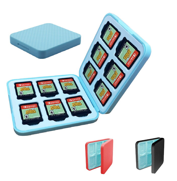 楽天市場 Nintendo Switch 専用カセット 任天堂 スイッチ ニンテンドー 収納ケース ゲームソフト 12枚収納 コンパクト 磁石で開閉 ゲームカセット どしろショップ