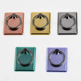 スマホリング バンカーリング シンプル 格好いい 高級感 刻印 リングスタンド スマートフォン フィンガーリング スマホスタンド リング 落下防止 スタンド 四角