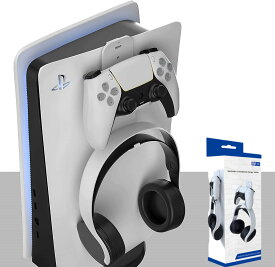 ヘッドホン PS5 PS4 コントローラ— ホルダー 1個で2役 フック プレステ5 プレステ4 部品 ホルダー 傷防止 両面テープ ホワイト ゲーム用 ゲーミングヘッドホン