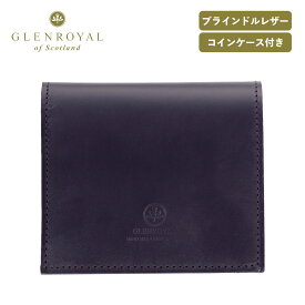 正規品 グレンロイヤル GLENROYAL 財布 ミニ財布 コンパクト二つ折り財布 コインケース付き コンパクト ミニ ウォレット COMPACT MINI WALLET メンズ レディース 牛革 ブランド プレゼント ギフト 軽量 コンパクト かわいい おしゃれ ニューブラック ゴールド 黒 03-5824