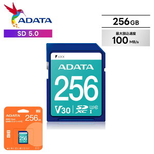 ADATA GCf[^ SDJ[h UHS-I NX 10 / V30 256GB SD 5.0 őǍx100MB/bclass10  ǂݍ  X}z J hCuR[_[ GoPro ჌t J y ۑ  ] 萫 