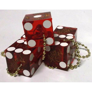 ���f�B ���b�N �J�W�m ���b�L�[ �_�C�X �L�[�`�F�[�� Lady Luck Dice Key Chain MO