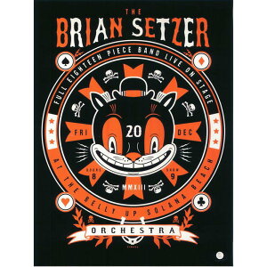 �u���C�A�� �Z�b�c�@�[ �I�[�P�X�g�� �|�X�^�[ 2013 Brian Setzer Orchestra 2013 Tour by Scrojo �G�� POSTER