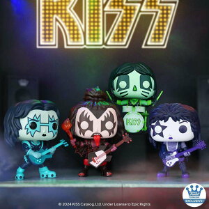 �L�b�X �t�B�M���A 4�̃Z�b�g Pop! KISS (Color Spotlight) 4-Pack The Demon, Starchild, Spaceman & Catman FUNKO