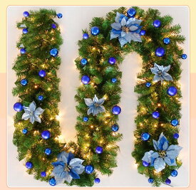クリスマス 飾り クリスマスリース LED付き ガーランド おしゃれ かわいい デコレーションモール クリスマスツリー 装飾籐 パーティー 華やか 玄関 リース 松の葉モール クリスマス飾り シール 折りたたみ 吊り飾り 飾り付け 雰囲気 祝い