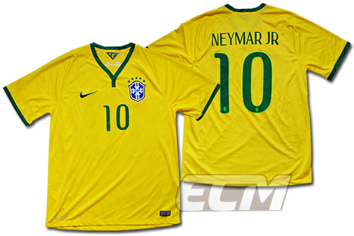 楽天市場 予約ecm32 ブラジル代表 ホーム 半袖 １０番ネイマール 14 15 ワールドカップ Neymar ユニフォーム サッカー Brasil ｅｃムンディアル