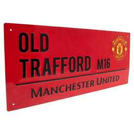 赤黒【ECM25】【国内未発売】マンチェスターユナイテッド オフィシャルグッズ ストリートサイン "OLD TRAFFORD " レッドxブラック【プレミアリーグ/サッカー/Manchester United/マンチェスターUTD】