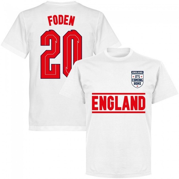 RE-TAKE イングランド代表 Team Ｔシャツ 20番 フォーデン ホワイトネコポス対応可能 メンズウェア