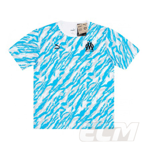 <BR>オリンピック・マルセイユ アイコニックグラフィックTシャツ　ブルーｘホワイト<BR>330 ネコポス対応可能