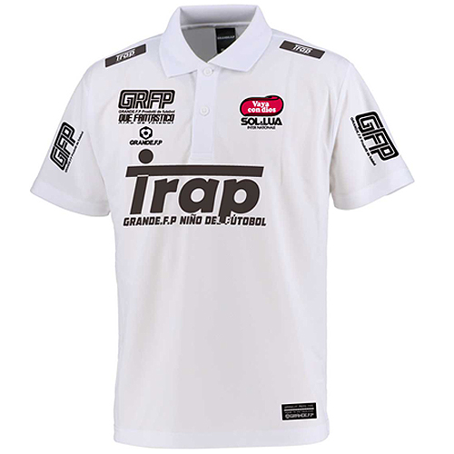 GFPH21002 GFP2021SS GRANDE FP GRFP.Trapロゴ プラティクス ポロシャツ サポーター 世界的に有名な サッカー フットサル トレーニング ホワイト 超特価激安 グランデ ネコポス対応可能