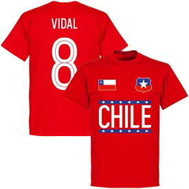 【予約RET06】RE-TAKE チリ代表 Team Tシャツ 8番 ヴィダル レッド【サッカー/Vidal/ビダル/Chile/ワールドカップ】ネコポス対応可能