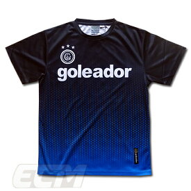 【人気シリーズの新作】Goleador 440-4 ドットグラデーション プラクティス Tシャツ ブラックxブルー【ゴレアドール/フットサル/サッカー/トレーニング/プラシャツ】ネコポス対応可能