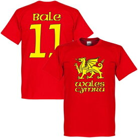 【予約RET05】赤【国内未発売】RE-TAKE ガレス・ベイル "Welsh Dragon Bale" Tシャツ レッド【サッカー/Wales/ワールドカップ/ウェールズ代表】ネコポス対応可能