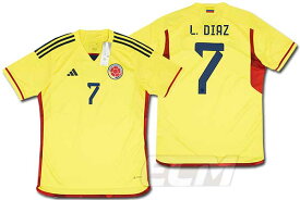 【予約ECM32】【国内未発売】コロンビア代表 ホーム 半袖 7番 ルイス・ディアス【サッカー/22-23/ワールドカップ/Diaz/Colombia】825