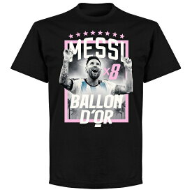 【BAL23】【国内未発売】RE-TAKE リオネル・メッシ x8 Ballon D'Or 2023 Tシャツ ブラック【サッカー/Messi/アルゼンチン代表/マイアミFC】ネコポス対応可能