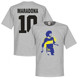 灰【予約RET06】RE-TAKE ボカジュニアーズ 10番マラドーナ "1981" Tシャツ グレー【サッカー/Boca/Maradona/アルゼンチンリーグ】ネコポス対応可能