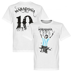 【予約RET06】RE-TAKE ディエゴ・マラドーナ "Graphic" Tシャツ ホワイト【サッカー/Boca/Maradona/アルゼンチン代表】ネコポス対応可能