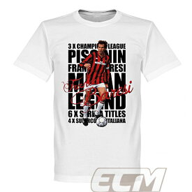 【予約RET01】RE-TAKE フランコ・バレージ ACミラン レジェンドTシャツ ホワイト【サッカー/Baresi/イタリア代表/AC Milan】ネコポス対応可能