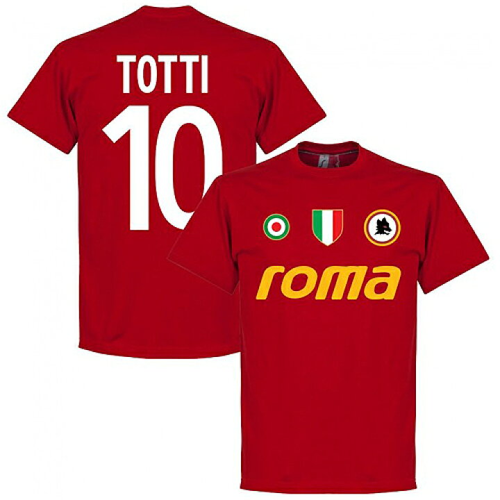楽天市場】【予約RET06】エンジ10RE-TAKE ASローマ Team Tシャツ 10番 ASローマ 10番 トッティ 記念 レトロ ホーム サッカーシャツ Mサイズ