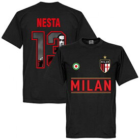 【予約RET06】ブラック13RE-TAKE ACミラン Gallery Team Tシャツ 13番 ネスタ ブラック【サッカー/Milan/Nesta/セリエA】ネコポス対応可能