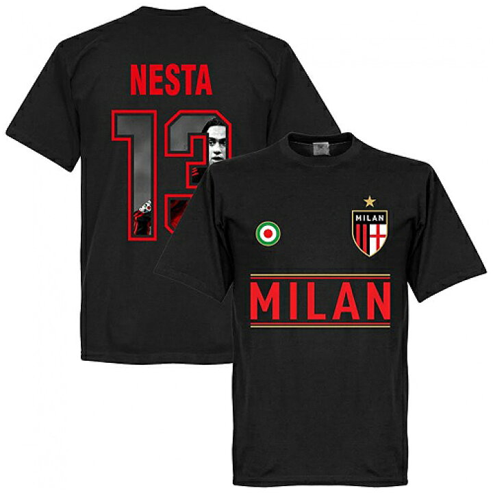 楽天市場 予約ret06 ブラック13re Take Acミラン Gallery Team ｔシャツ 13番 ネスタ ブラック サッカー Milan Nesta セリエａ ネコポス対応可能 ｅｃムンディアル