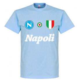 【予約RET06】RE-TAKE ナポリ Team Tシャツ スカイ【サッカー/Napoli/セリエA】ネコポス対応可能