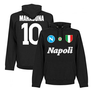 【予約RET06】ブラック10RE-TAKE ナポリ Team スウェットパーカー 10番 マラドーナ ブラック【サッカー/フーディ/Maradona/Napoli/セリエA】